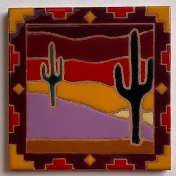 Southwest Ceramic Tile Wall Art Etsy