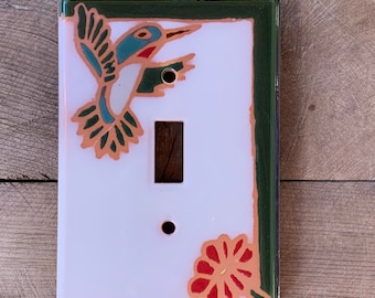 Light switch coverings painted, switch plates, GFI, Rocker GFI,  Hummingbird, Toggle, Rocker,  Decora/Rocker, wall plates