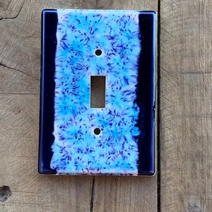 Northern Lights, Watercolor blue,  Contemporary, Single Toggle, Single Plug, Single Rocker, Light Switch covers