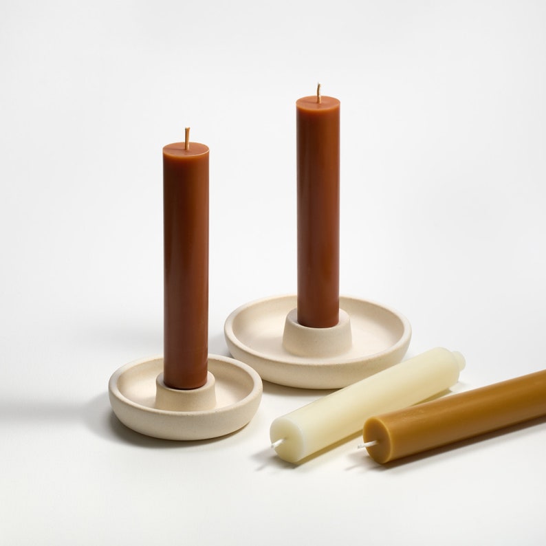 GreentreeHomeCandle Column Taper Beeswax Candles - Thumbnail 5