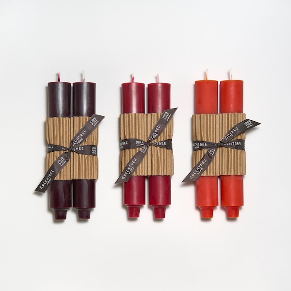 9" Column Taper Handmade Beeswax Candles