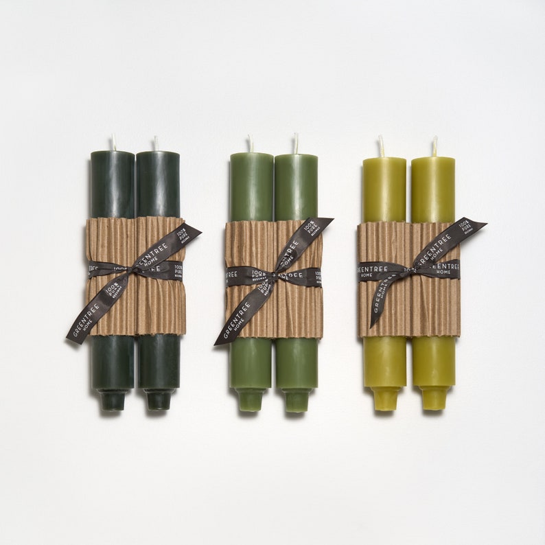 GreentreeHomeCandle Column Taper Beeswax Candles - Thumbnail 2