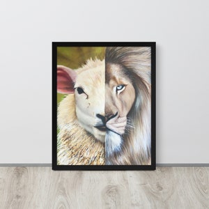 Lion & the Lamb | High-quality Framed Art Print