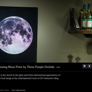 Phases of the Moon 5 Piece Set, Moon Phases Wall Art image 3