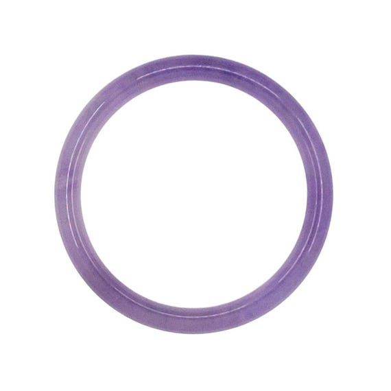 Solid Lavender Jade Bangle Bracelet 59mm - image 2