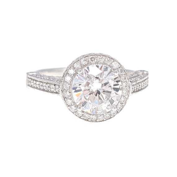 Stardust 18KW Halo Engagement Ring