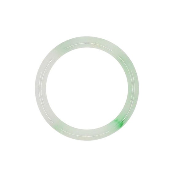 Light Green Solid Jade Bangle Bracelet - image 2