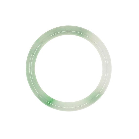 Light Green Solid Jade Bangle Bracelet - image 3