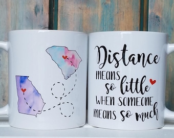 Long Distance Connecting State Mug