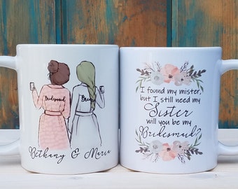 Custom Bridesmaid Proposal Mug: Personalized Maid of Honor Gift