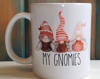 My Gnomies Mug, Pick your Gnomes, Custom Gnomes, Dishwasher Safe