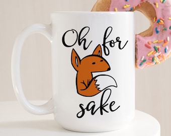 Funny Fox Coffee Mug: Adorable Dishwasher Safe Cup