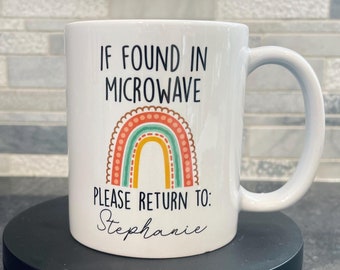 Personalized Rainbow Mug: Funny 'Return to Mom' Coffee Mug