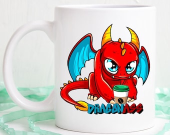 Funny Dragon Coffee Mug, Dragonass