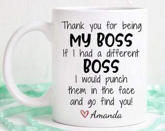 Funny Boss Mug: Punch Them In The Face Gift