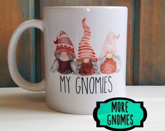 My Gnomies Mug, Pick your Gnomes, Custom Gnomes, Dishwasher Safe