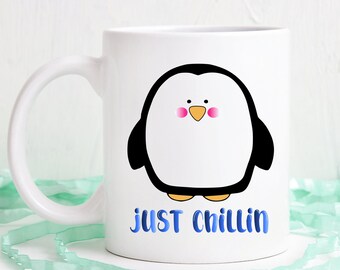 Penguin Coffee Mug, Just Chillin
