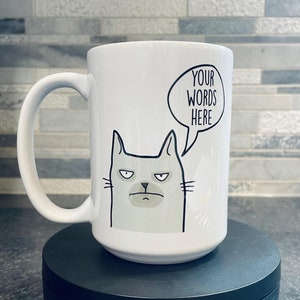 custom cat coffee mug