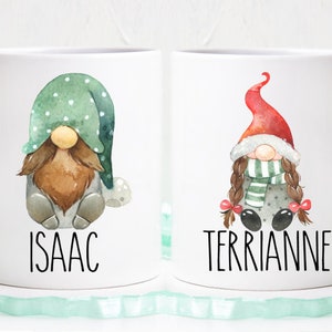 Custom Gnome Mug, Pick your Own Gnome, Name Mug, Custom Gnome with Personalization, Dishwasher Safe