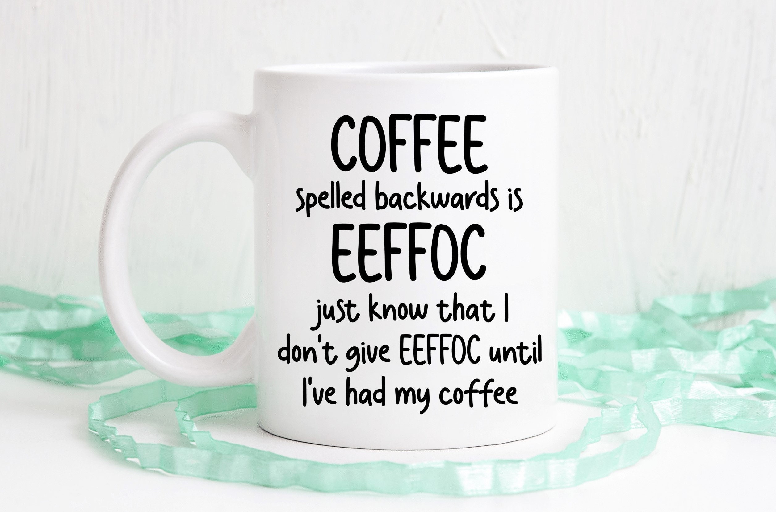Mickey Mouse Coffee Spelled Backwards Is Eeffoc I Don't Give Eeffoc T-Shirt  - TeeNavi