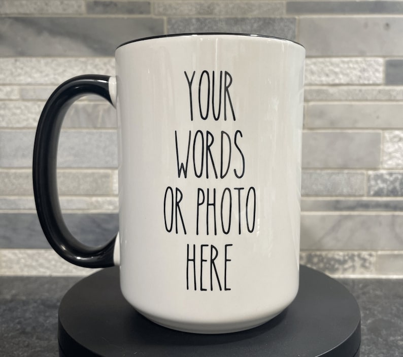 Create a custom coffee mug where you pick the font and mug size