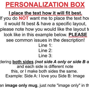 Custom mug that can be personalized with text or a photo: Dishwasher and microwave safe image 9