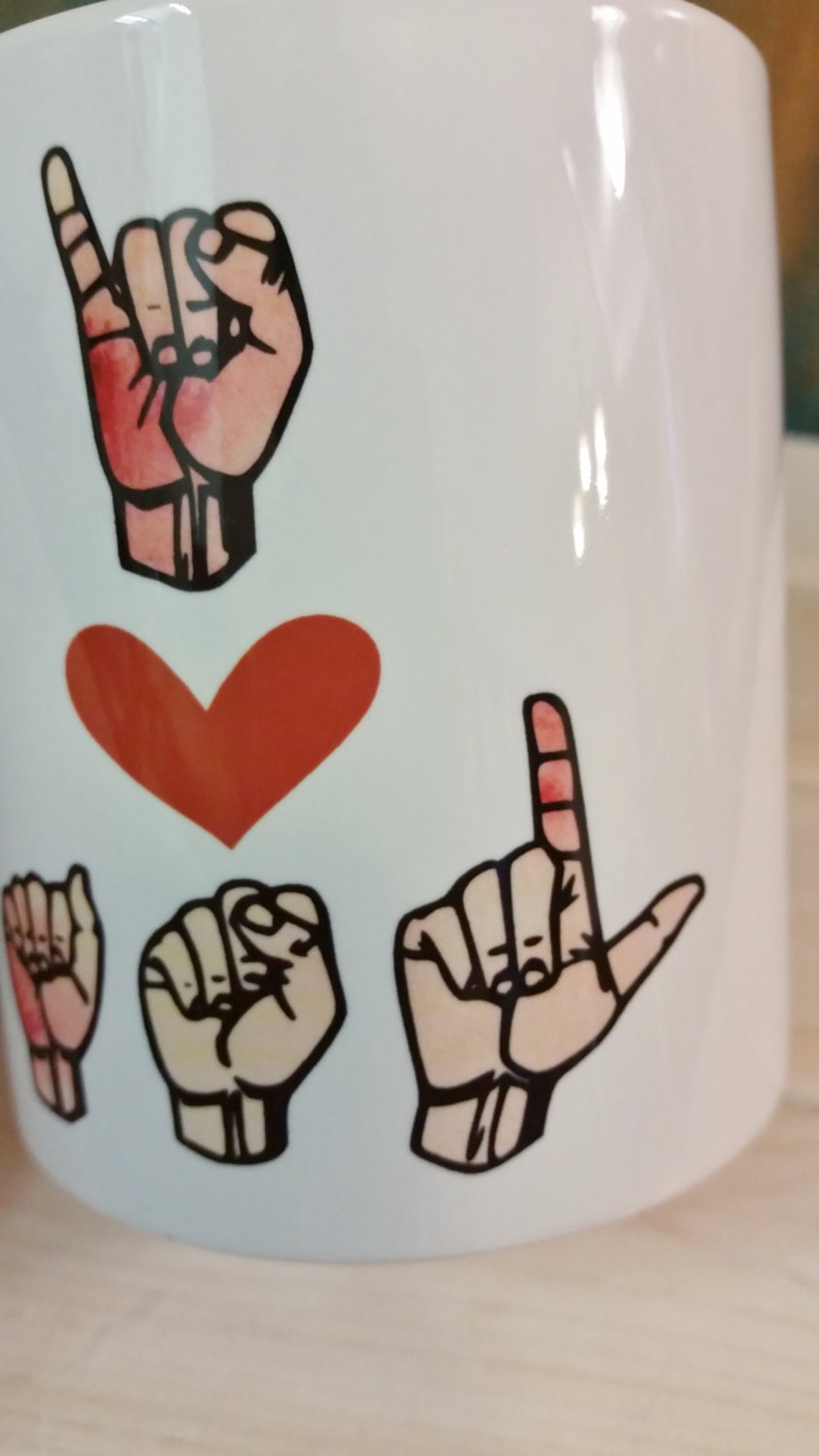 ASL Mug Sign Language Mug ASL Gifts I Love Sign Language Etsy