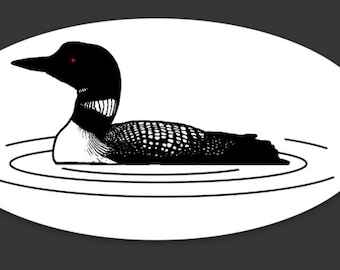 Adesivo Loon, adesivo de vinil, adesivo para carro, adesivo para garrafa de água, adesivo para amante de pássaros