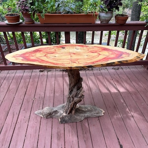 Elder Flame Entryway Table w/ Driftwood Base