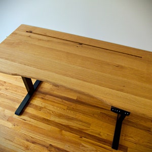 Appalachian White Oak Electric Adjustable Standing Smart Desk, Fully Customizable Desk, Hardwood Smart Desk, Custom Wood Desk, Unique Desk