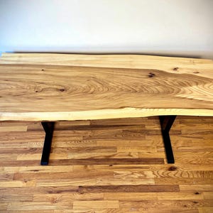 Live Edge Red Elm Standing Desk, Electric Sit/Stand Desk, Custom Solid Wood Desk, Live Edge Wood Desk, Music Studio Desk, Unique Wood Desk