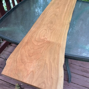 Appalachian Cherry Live Edge Hall Table - Choose your own legs!