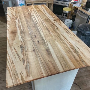 Custom Ambrosia Maple Kitchen Island/Countertop, Custom Wood Kitchen Countertop, Wood Kitchen Island