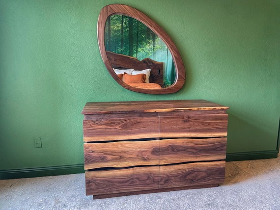 Live Edge Black Walnut Dresser - Etsy