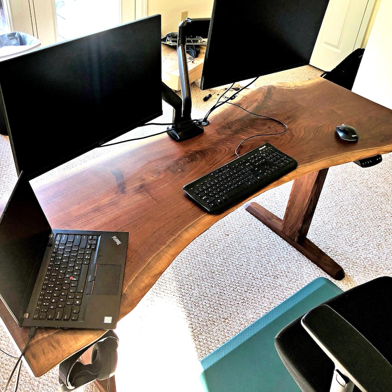 Live Edge Desk - Etsy