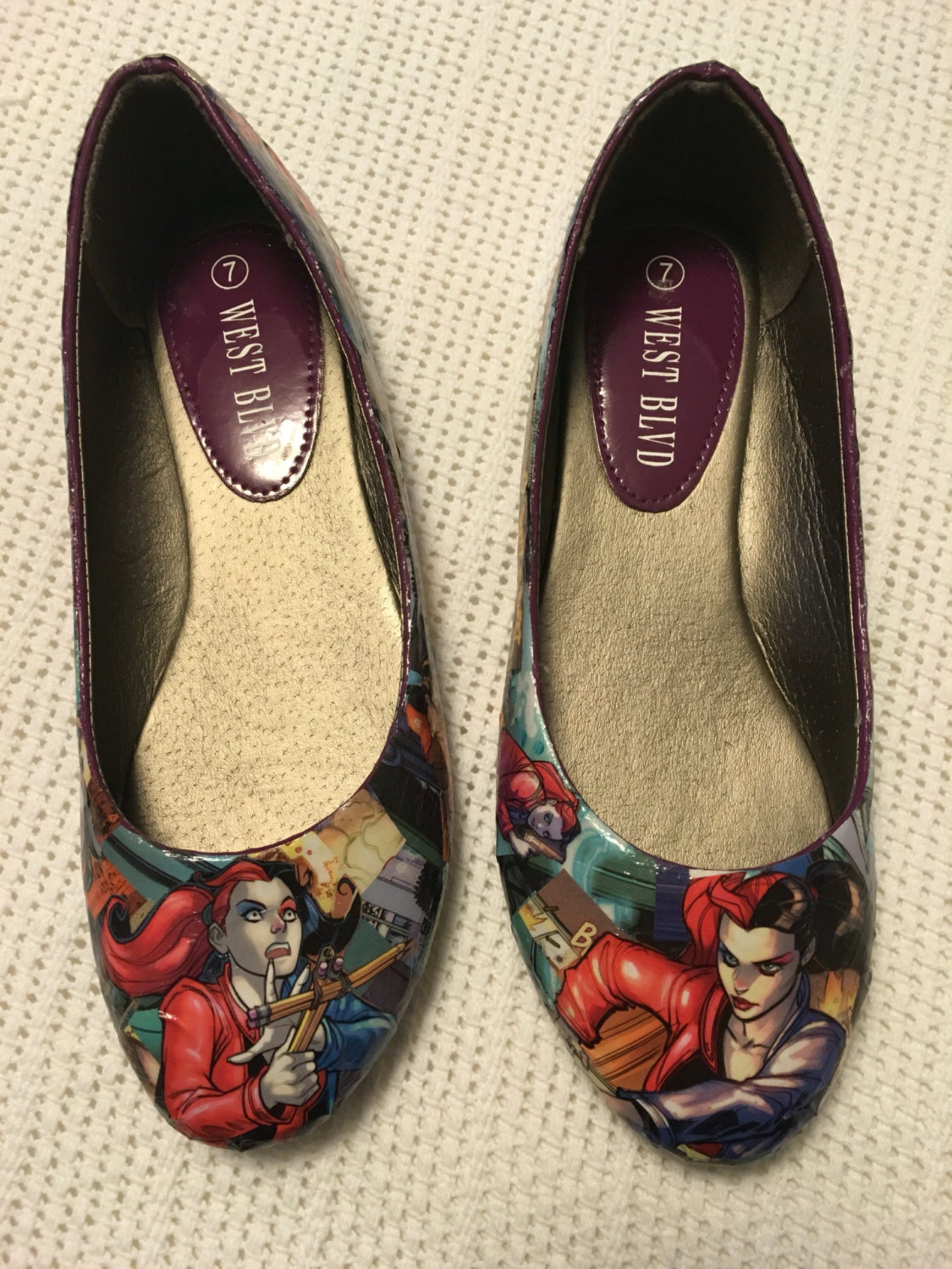 superhero ballet flats