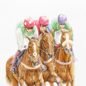 The Final Furlong/Horse racing print/Limited Edition