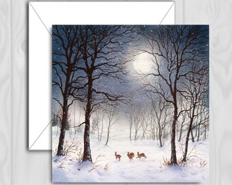 Hares, Greeting Card, art card, Hare lovers