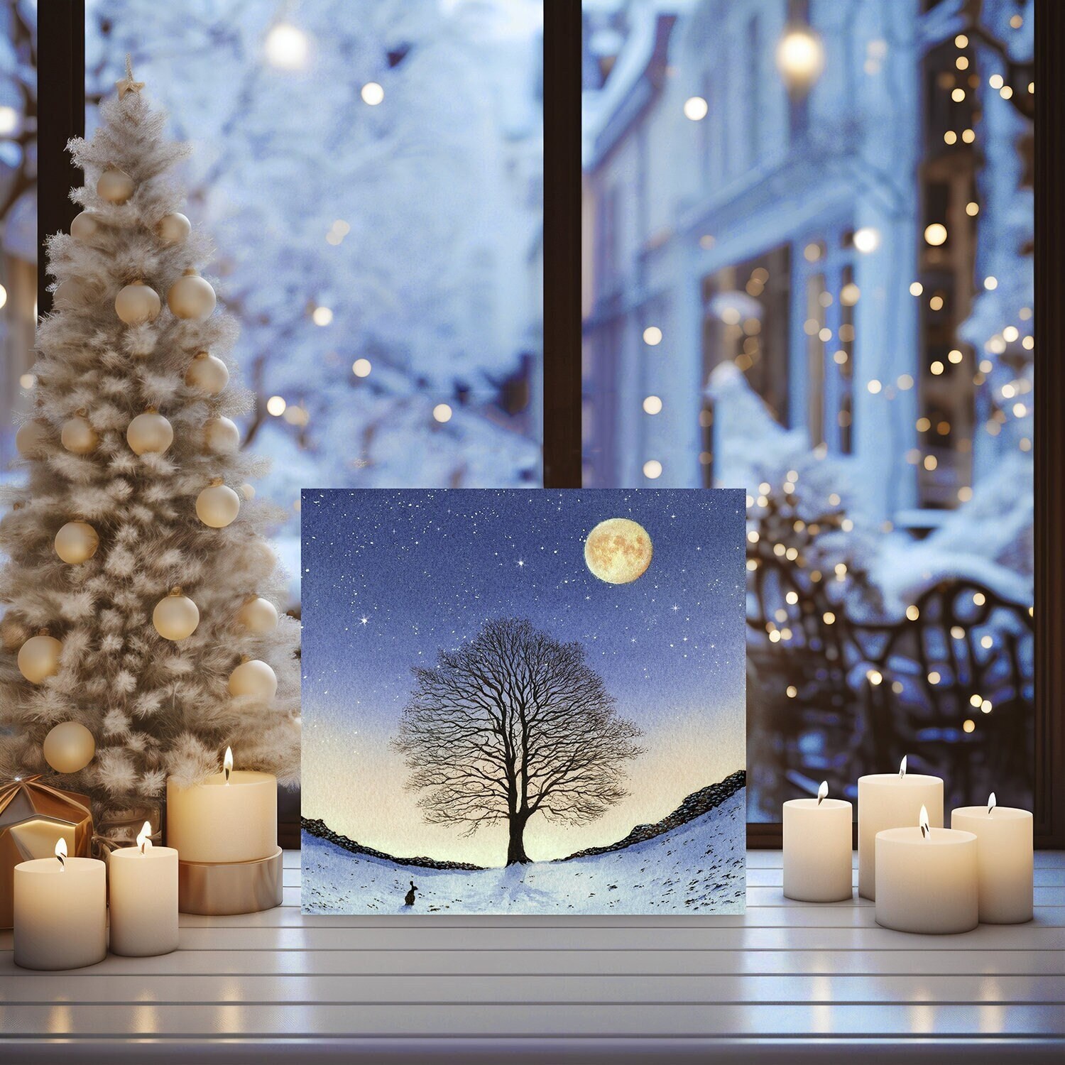 Abacus Blank Greeting Cards 6 Pack With Envelopes – Sycamore Gap Night Sky Landscape – British Landmark Notecards – All Occasion – Recyclable Cards - View #10