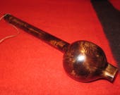 Native American handmade Historical Ball Head War Club Cayuga Massive Head w Burl Wood Display Stand