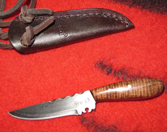 Neck Knife Abenaki Hand-Forged Traditional Native American & Colonial Early Trade Knife outdoor gear survival knife or handcrafted knife.
