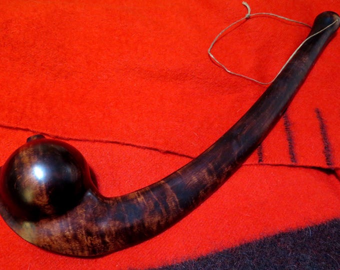 Authentic Mohawk Ball Head Club - Engraved Ceremonial Collectible - Native American Handmade