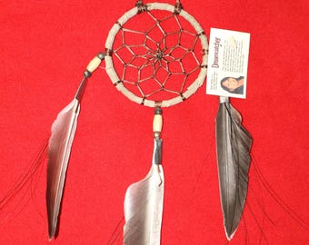 Handgemaakte Navajo-dromenvanger: natuurlijk bruin, Indiaans