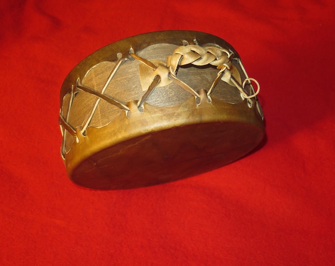 Native American Buffalo Hide Drum - Collectible - Sweat Lodge Shaman Drum with Stick - Spirituality & Culture