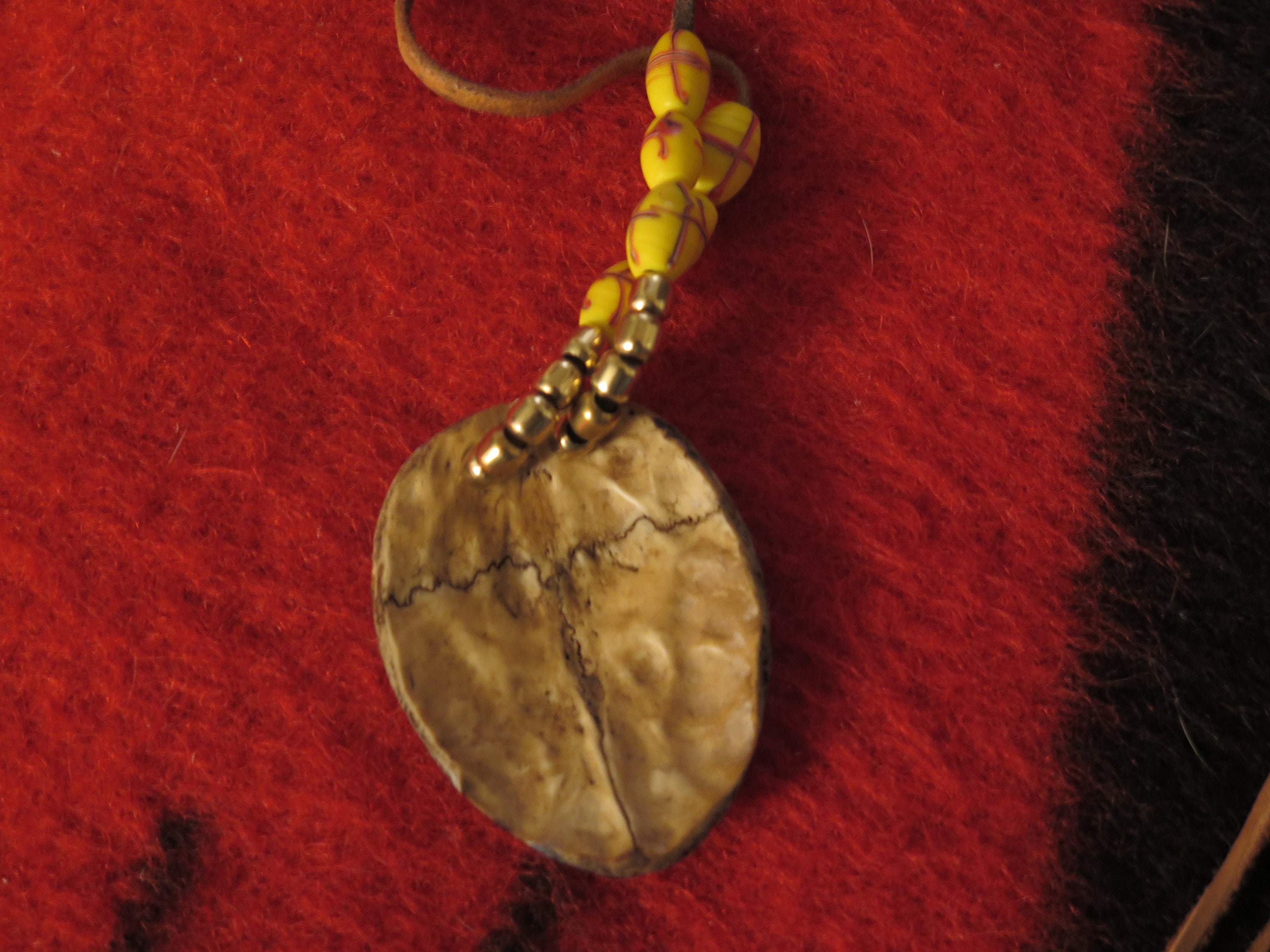 Native Americans made Jewelry Suture Bone of Deer's path in life, This