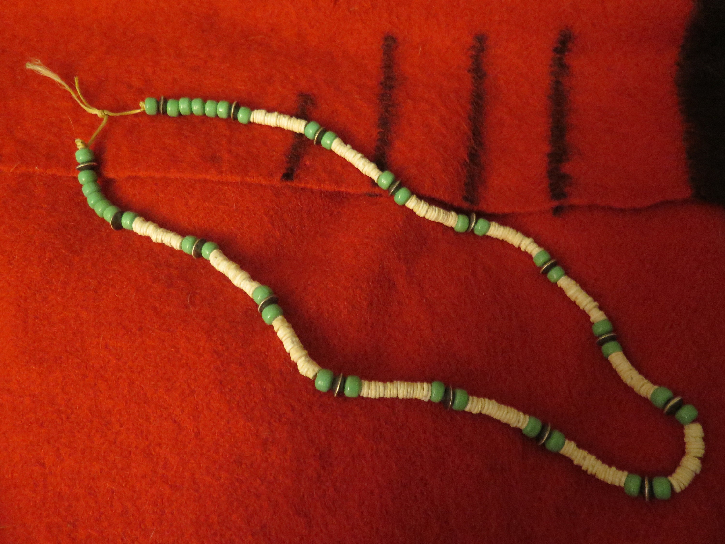 Historical Necklace Native American Crow bead Necklace rare Historical Necklace Native American Crow bead Necklace rare