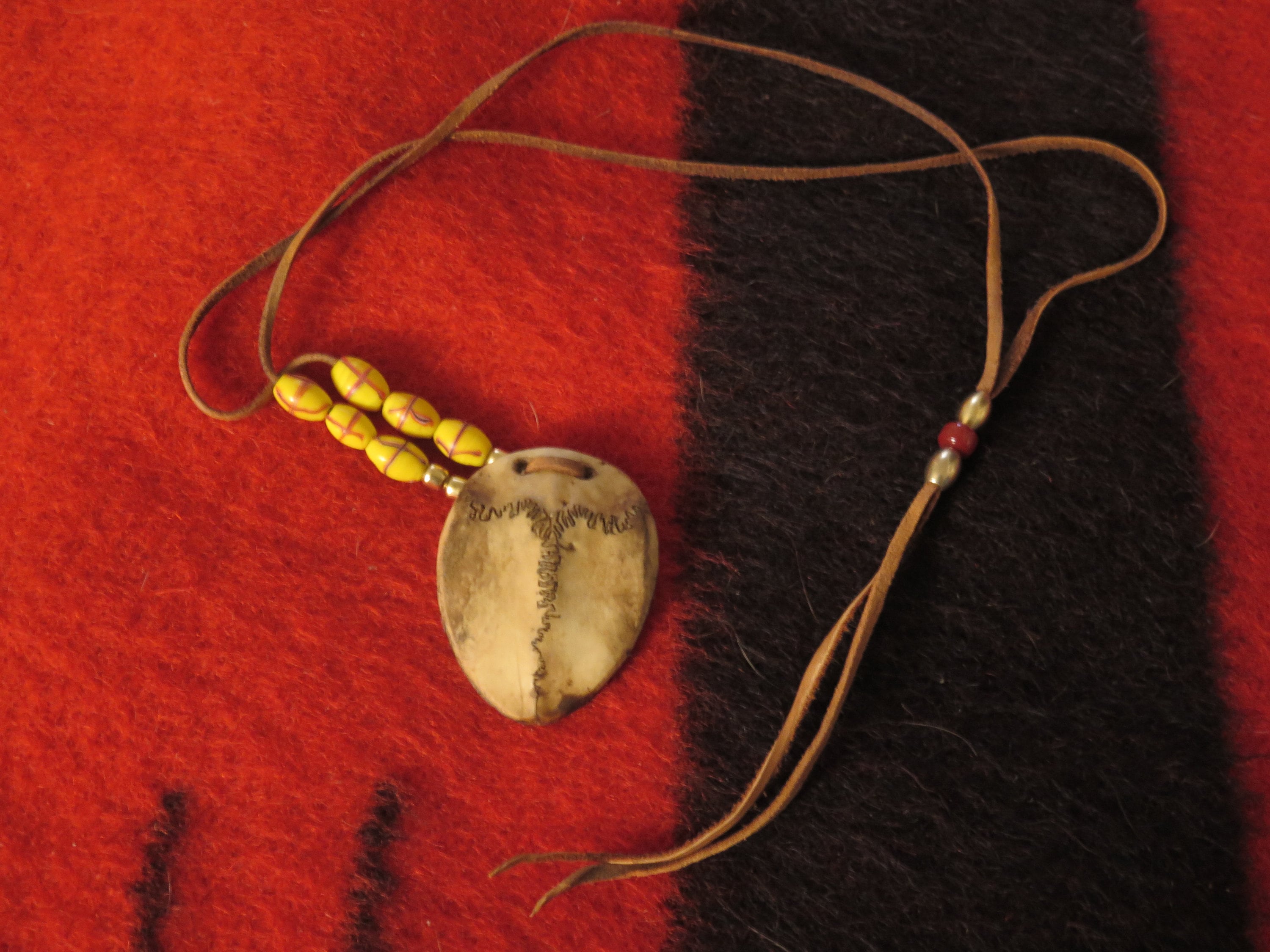 Native Americans made Jewelry Suture Bone of Deer's path in life, This