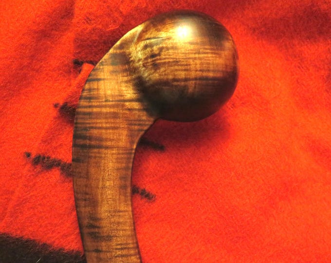 Algonquin Ball Head Club: Native American Hardwood Sculpture Art