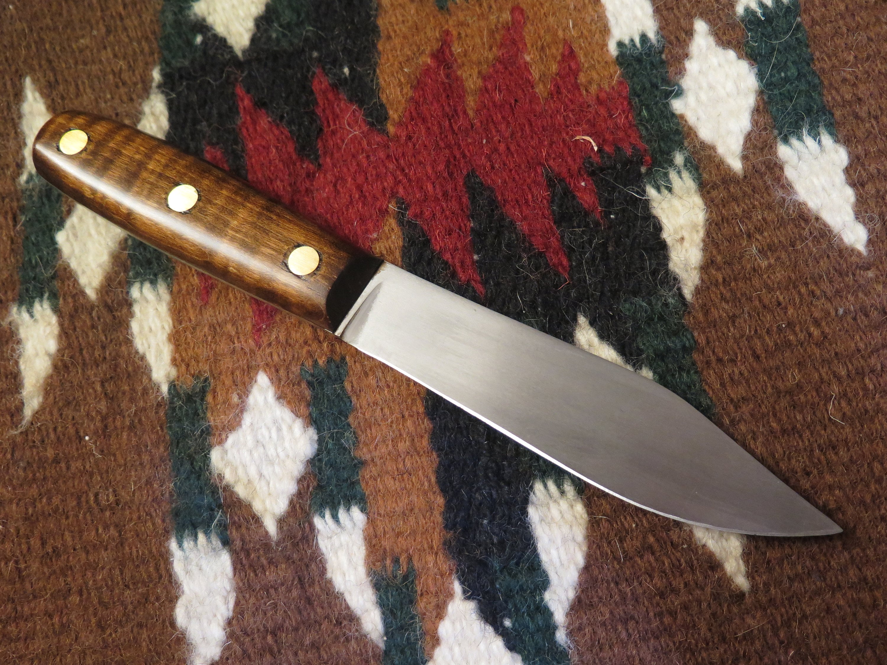 Mountain Man, Butcher Knife, Hand Forged Custom Knife by RLS Knives 