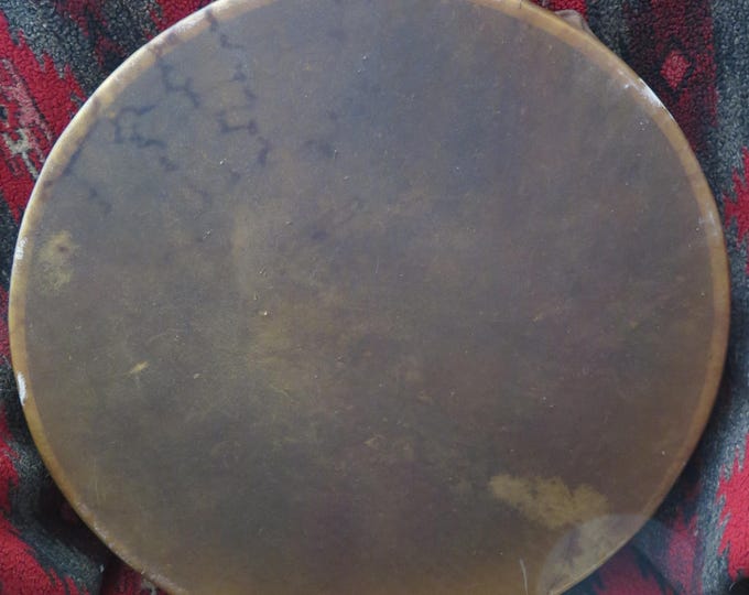 Handmade Buffalo & Elk Hide Shaman Drum: 14" Sacred Spirit Drum